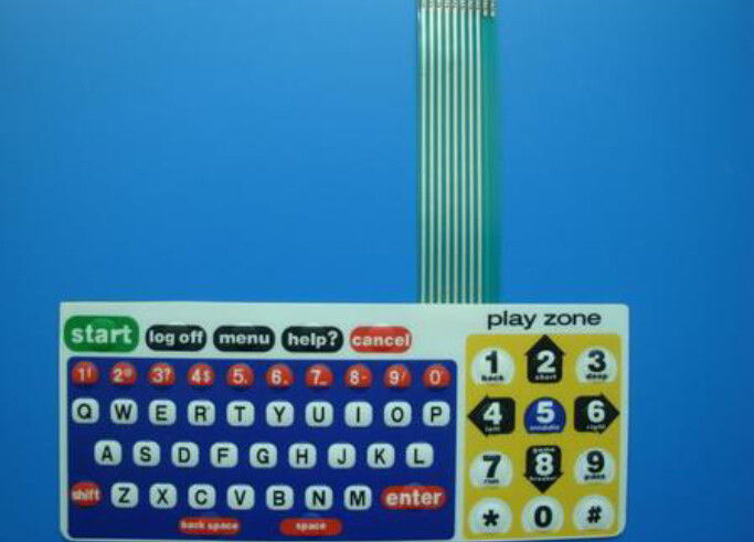 Embossed Metal Dome Single Membrane Switch For Industrial Control / Computer Keyboard