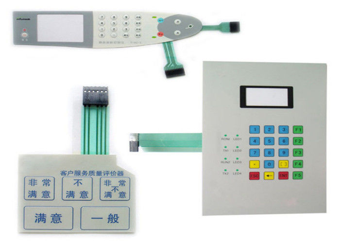 SGS Dull Polish Membrane Switch Keyboard 0 - 30V DC Rated Current For Instruments