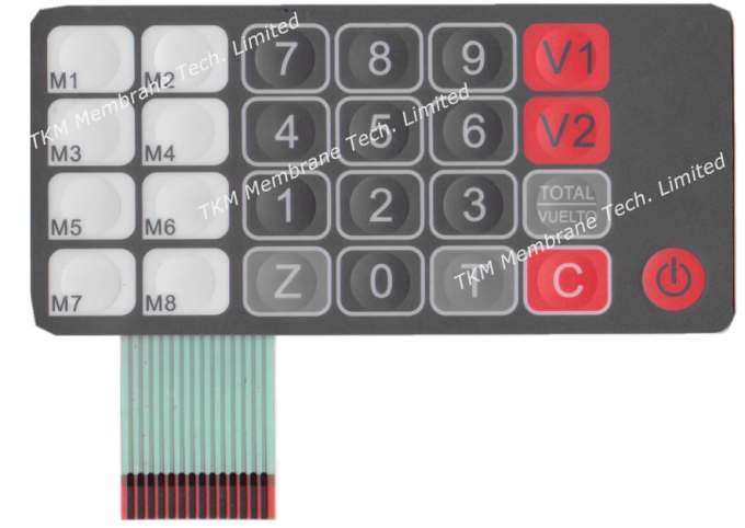 Медицинское использование клавиатуры мембраны Multi переключателя кнопки купола металла цвета тактильное